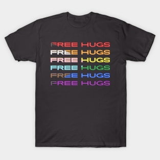 Free Hugs Pride Flag T-Shirt